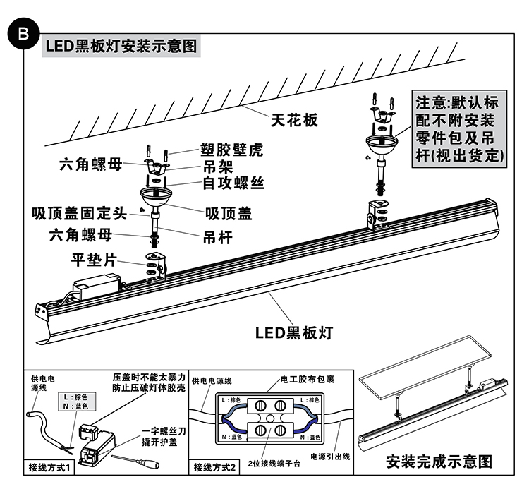 學(xué)校校園教室照明燈具最新標(biāo)準(zhǔn)黑板燈光照明標(biāo)準(zhǔn)改造注意事項(xiàng)安裝標(biāo)準(zhǔn)專(zhuān)用燈安裝說(shuō)明